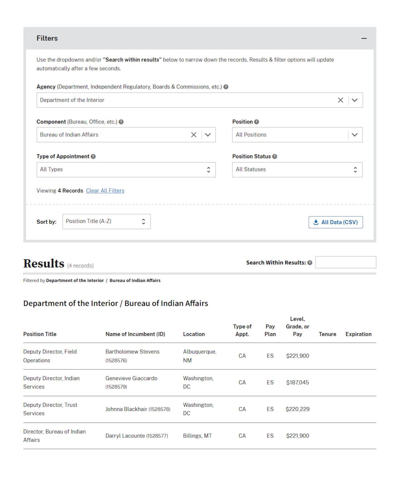 Filtering options for plum data