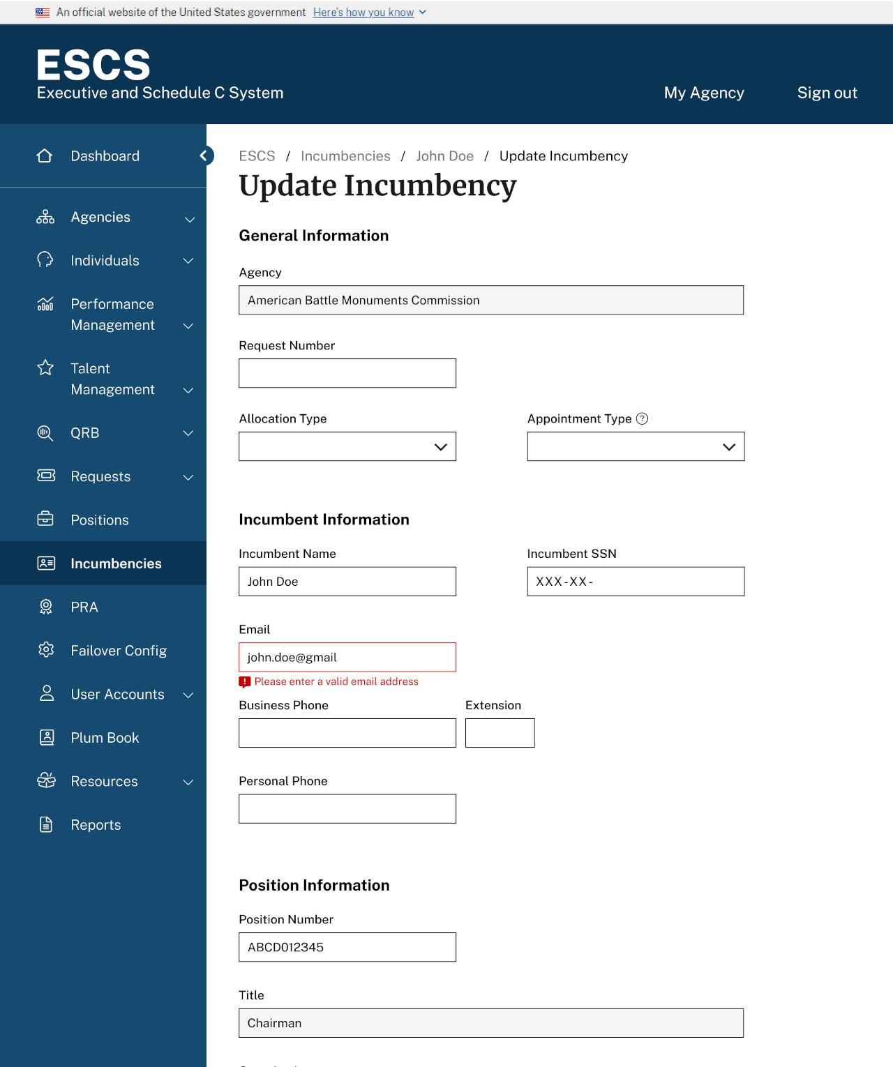 Group form editing with validation
